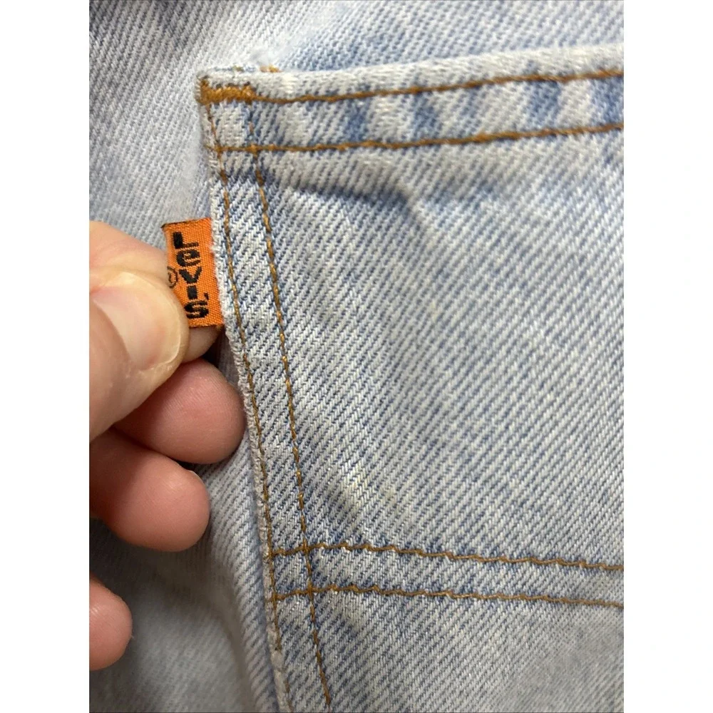 Vintage 90s Levis 550 Orange Tab Light‎ Wash Relaxed Fit Denim Jeans Size 30